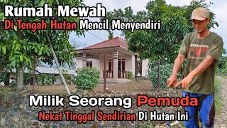 Rumah Mewah Ditengah Hutan Seorang Pemuda Nekat Tinggal Sendirian Di Hutan Ini [upl. by Anyel]