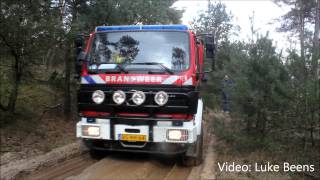 Brandweer Gelderland Midden houdt grote natuurbrandoefening rondom Laag Soeren 15 03 2014 [upl. by Nolasba]