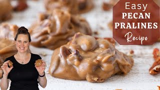 EASY PECAN PRALINES RECIPE Learn how to make praline candy with pecans [upl. by Racklin376]