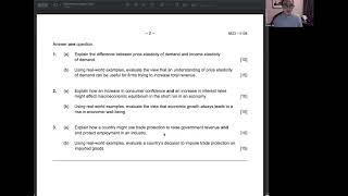 N23 IB Economics Paper 1 SL TZ 2 Fully Solved [upl. by Eadwine]