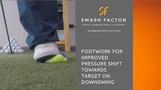 Initiate golf down swing with CORRECT FOOTWORK amp PRESSURE shift in feet [upl. by Maryjo]