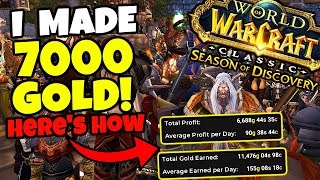 How To Make 7000 Gold in Phase 2  My Season of Discovery Goldmaking Blueprint [upl. by Dolloff602]