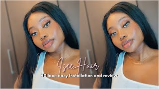 quick and easy hd lace wig installation ft isee hair [upl. by Capp]