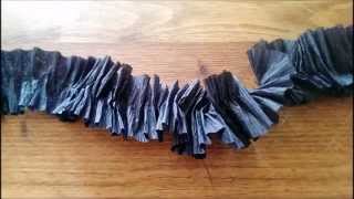 DIY  Crepe Paper Ruffled Garland [upl. by Yendic642]