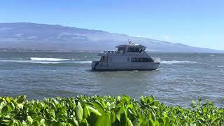 MAUILANAI FERRY BOAT STUCK ON THE REEF [upl. by Enobe]