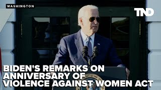 Biden marks 30th anniversary of Violence Against Women Act [upl. by Larrabee]