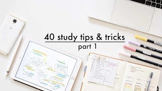 40 Study Tips Tricks amp Hacks  Part 1 REMAKE [upl. by Marni]