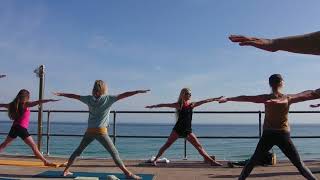 A 1 hour Yoga class at Porthmeor beach St Ives with Iyengar Yoga teacher Lucy Aldridge [upl. by Rice]