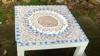 DIYMosaiktisch aus Fliesenresten MandalaoOffenBar [upl. by Claretta]