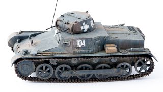 Italeri 135 PzKpfw I Ausf B  Full build and Weathering [upl. by Chien]