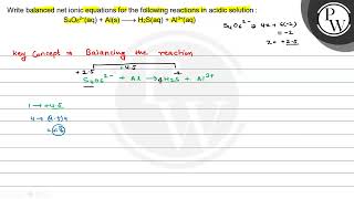 Write balanced net ionic equations for the following reactions in a [upl. by Strain]