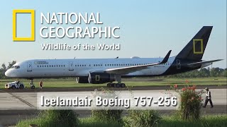 Plane Spotting  Sandakan Airport Icelandair National Geographic Livery  Boeing 757256 [upl. by Ycnan525]