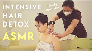 ASMR Creambath  We Tried the Next Level Hair Spa Intensive Hair Detox [upl. by Nessah]