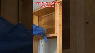 How To Mask Off Cabinets Quickly For Spraying [upl. by Welford]