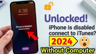 iPhone is Disabled Connect to iTunes iphone disabled 5 5S 7 8 11 12 13 14 15 Pro MAX All iphone [upl. by Jackquelin]