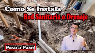 Como Se Instala La Red Sanitaria O Drenaje [upl. by Atalaya]