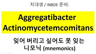 니모닉 Aggregatibacter actinomycetemcomitans [upl. by Melisse300]