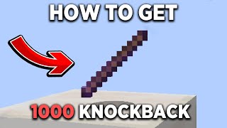 How to Get Knockback 1000 Stick in Minecraft  Any version [upl. by Anitirhc]