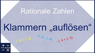 Vorzeichenregel Klammern weglassen Minusklammer auflösen [upl. by Narmak]