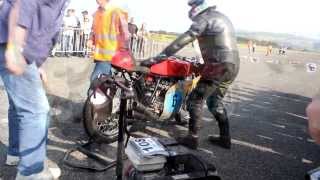 Honda 250 6 cylinder RC166 start up Jurby festival Isle of Man during the Manx Grand Prix Classic TT [upl. by Asia604]