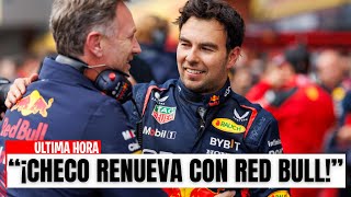 FORMULA 1 HOY ¡CHECO PÉREZ Y RED BULL RACING RENOVARÁN [upl. by Stroup887]