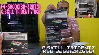 GSkill Trident Z RGB 32GB 2x16GB DDR43600MHz CL18222242 135V F43600C18D32GTZR [upl. by Ibib]