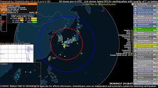 Large Magnitude 63 Earthquake off Shikoku Japan  April 17th 2024 [upl. by Onailime]