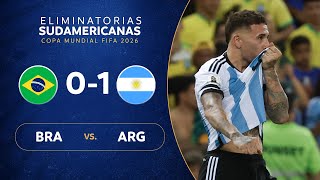 BRASIL vs ARGENTINA 01  RESUMEN  ELIMINATORIAS SUDAMERICANAS  FECHA 6 [upl. by Emixam]