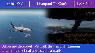 zibo 737  Liverpool To Corfu  jet2 LS3217 [upl. by Olathe215]