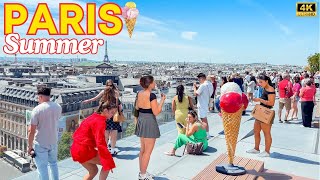 Paris France 🇫🇷  Paris Summer 2024  Hot Sunny Days ☀️ Paris Walk 4K [upl. by Linnell304]