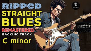 Ripped Straight BLUES BACKING TRACK in C minor REMASTERED [upl. by Eserahs]