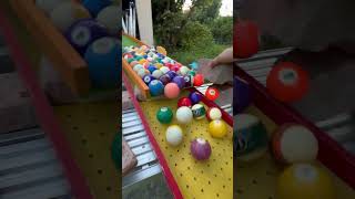 Rain gutter billiard balls The worlds most relaxing wooden marble run asmr☆asmr [upl. by Valeta]