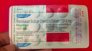 Montelukast Sodium Tablet  Montair 4 mg teblet use in hindi [upl. by Betta356]