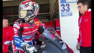 wsbk HRC Iker Lecuona and Xavi Vierge private test Jerez 2023 new HONDA CBR1000RRR fireblade [upl. by Yllut46]