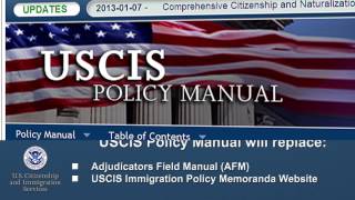 USCIS Policy Manual [upl. by Howlyn]