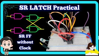 Construction of SR Latch circuit using NAND gates  Digital Electronics Practical in 4K [upl. by Zaria]