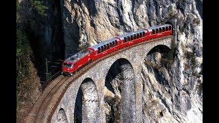 Bernina Express  Scenic Train Ride Switzerland HappyRail [upl. by Concordia989]