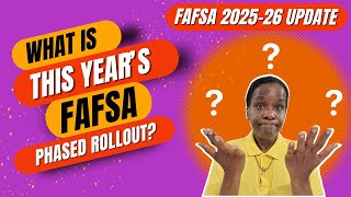 FAFSA 202526 Update 2 fafsa financialaid [upl. by Sirrot]