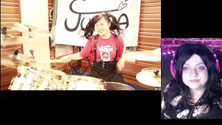 FIRST REACTION 【 JUNNA 】Through The Fire And Flames  DragonForce  Drum Cover [upl. by Gavrielle]