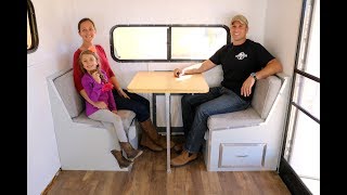 How to Build a DIY Travel Trailer  Dinette Bed Cabinets and more Part 6 [upl. by Slayton860]