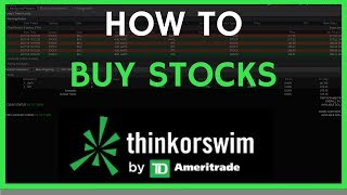 ThinkorSwim TOS Basics Tutorial How To Buy Stocks for Beginners [upl. by Boggs]