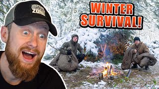 SURVIVAL CHALLENGE bei 5°C  Naturensöhne gehen mit 5 Gegenständen in den Schnee  Fritz Meinecke [upl. by Melania]