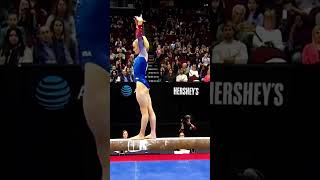 Riley McCusker dismount GOES WRONG gymnast fail [upl. by Naeloj]