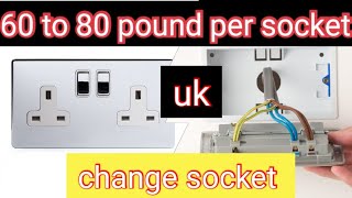 How to change the electric sockets in ukHow to fit the double socket in uk how to do electric work [upl. by Ecnerrot]