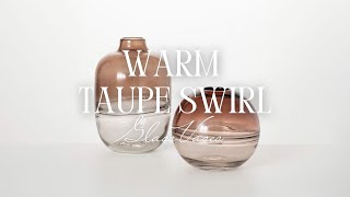 Warm Taupe Glass Swirl Vase Set of Two [upl. by Ssur]