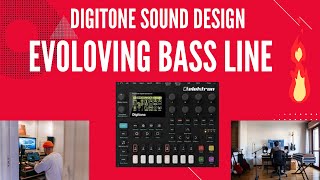 Evolving Bass Line and Filter in Digitone Sound Design Tutorial digitone technotutorial [upl. by Noelc]