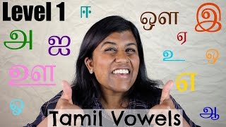 Tamil Writing  Level 1  Vowels [upl. by Nylakcaj]