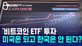 비트코인 ETF 투자…미국은 되고 한국은 안 된다  SBS 8뉴스 [upl. by Halie714]