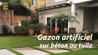 Installation  Gazon artificiel eurocesped sur béton ou carrelage [upl. by Malarkey]