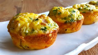 Fluffy Egg Cups  Best Breakfast Egg Muffins Recipe [upl. by Aihsemot]